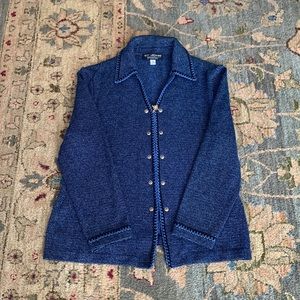 St. John Collection Zipper Front Iridescent Sparkle Jacket